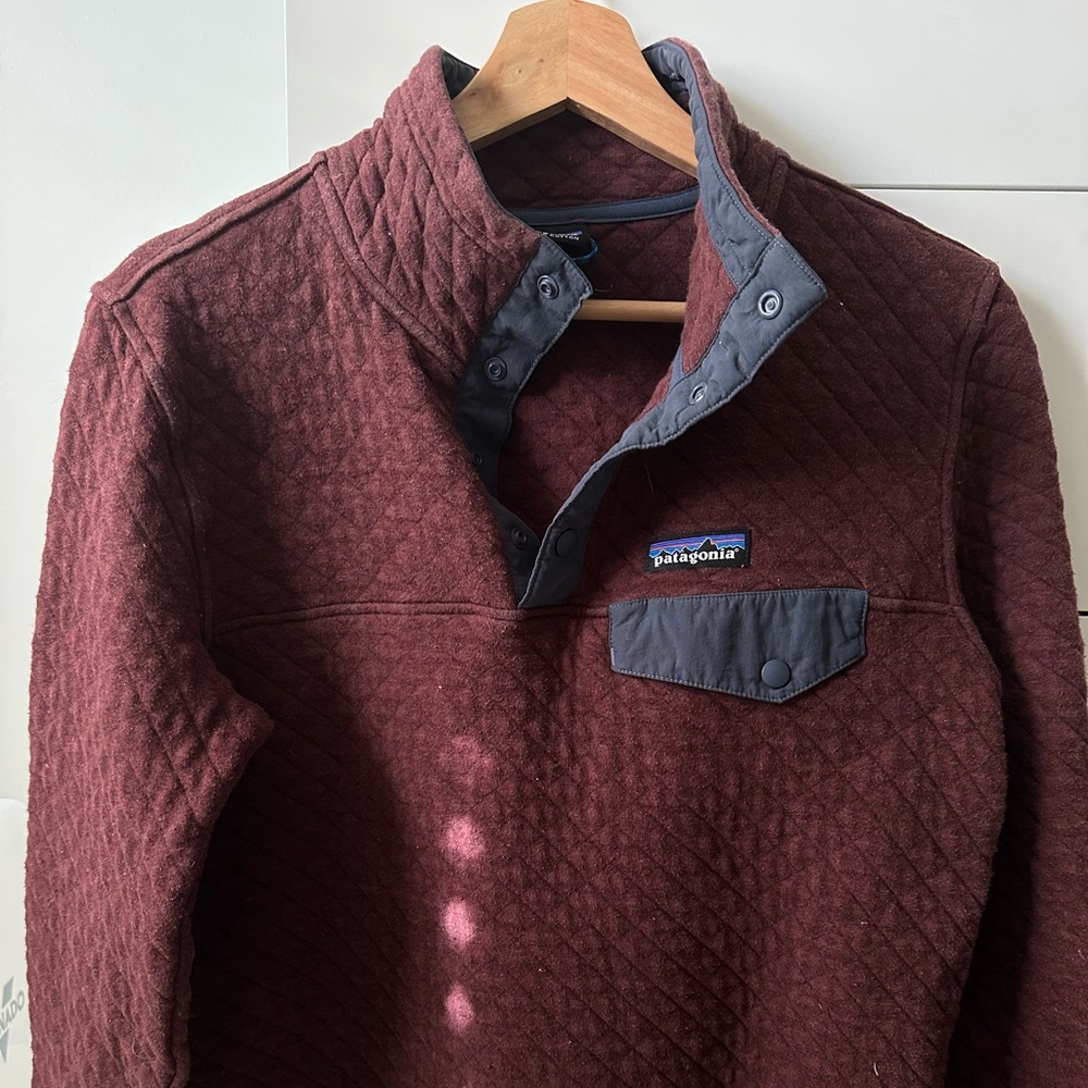 Cotton quilt snap t pullover